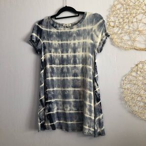 Aiden Y blue tie dye shirt no flaws